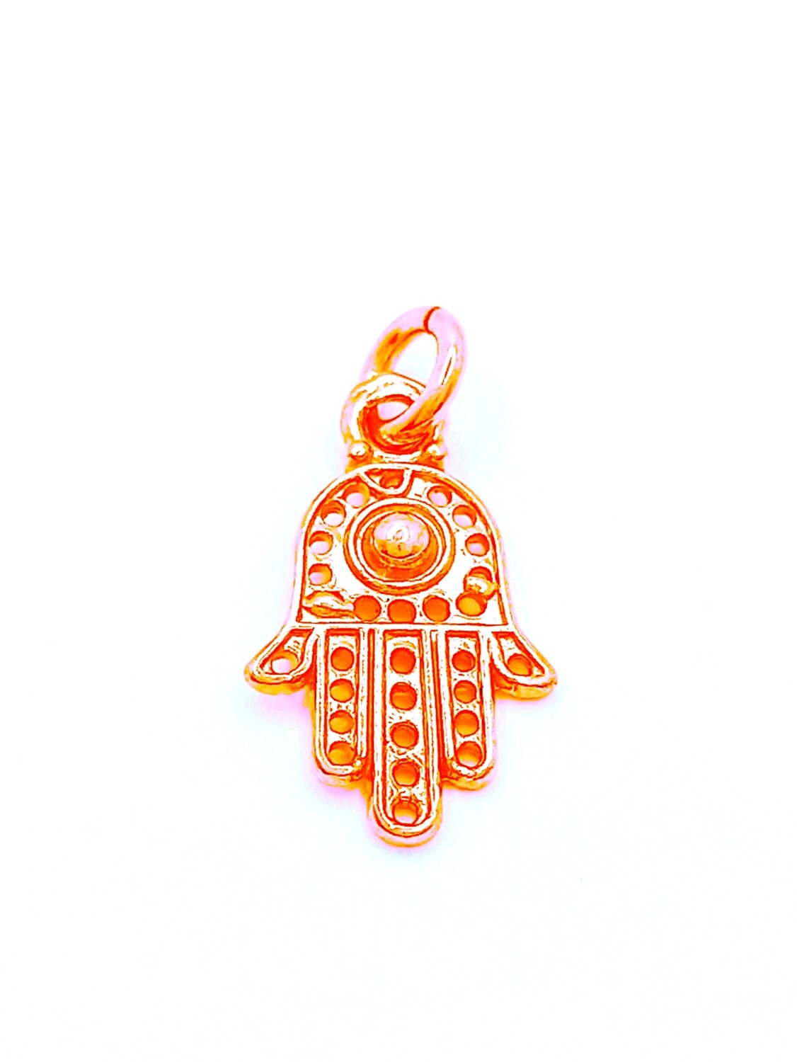 Silver 925 HAMSA (hand of fatima) pendant, MODEL-COLOR-SIZE: 1-Rose-Pendant Heigth : 2.2cm-Width : 1.1cm