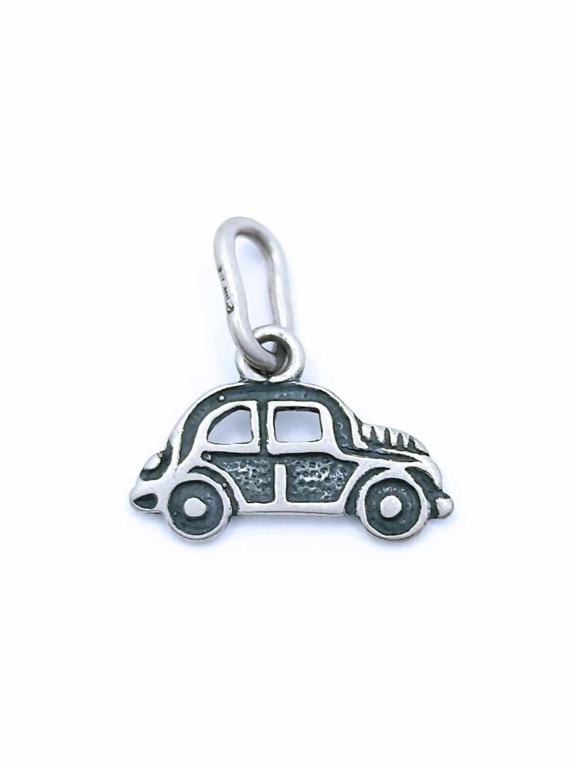Silver 925 vw beetle model car design pendant, MODEL-COLOR-SIZE: 1-Oxidized-Pendant Heigth : 1.9cm-Width : 1.8cm