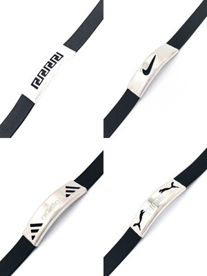 Stainless steel black silicone bracelet