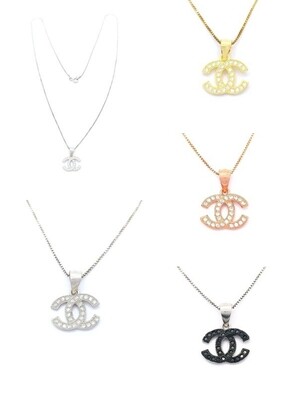 Silver 925 modern stone necklace