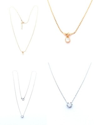 Silver 925 single stone  necklace