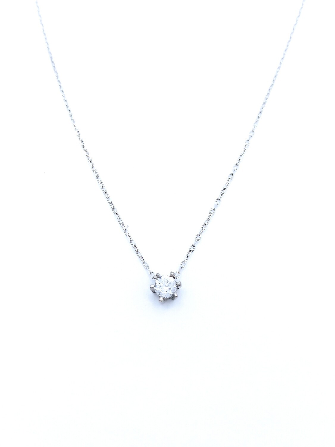 Silver 925 single stone  necklace, MODEL-CHAIN LENGTH: 1-Chain Length: 42cm