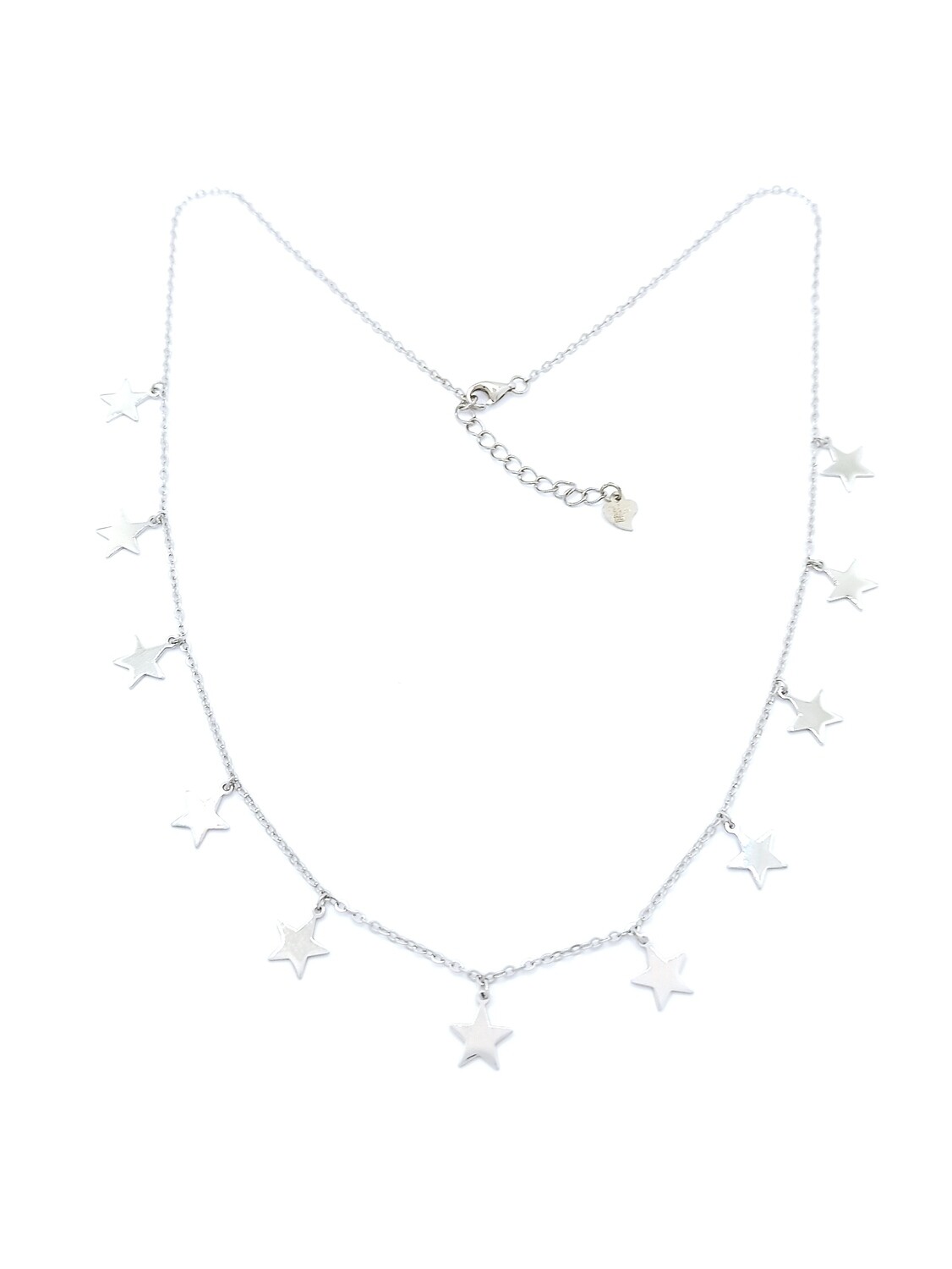 Silver 925 multi star necklace