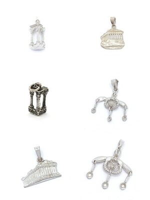 Silver 925 Ancient Greek Acropolis &amp; Parthenon pendant