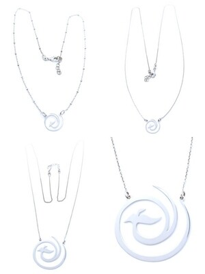 Silver 925 phoenix immortal bird necklace