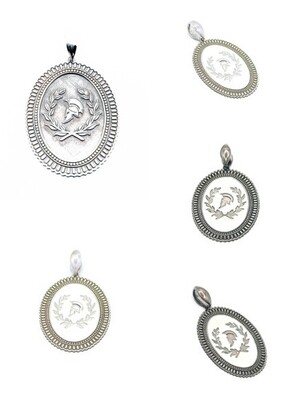 925 Silver Spartan laurel wreath pendant