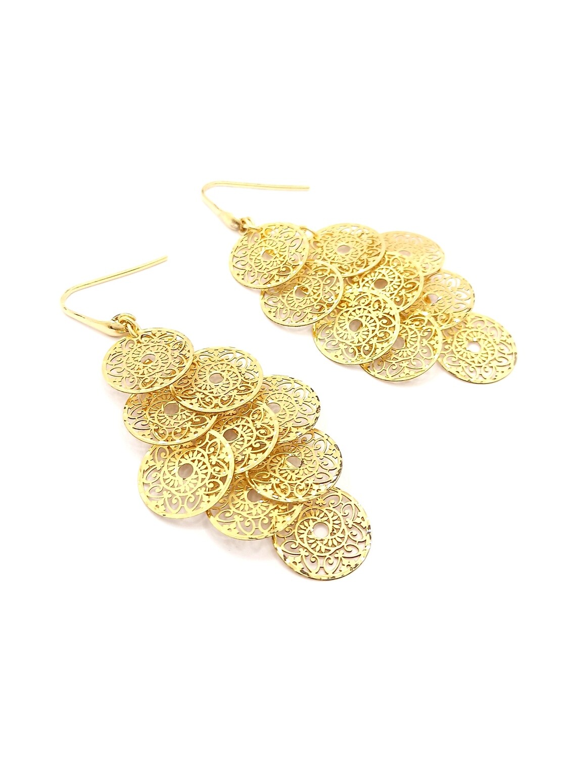 Silver 925 modern circle design earring, MODEL-DESIGN-SIZE: 1-Earring Height : 7.5cm- Width : 3.4cm