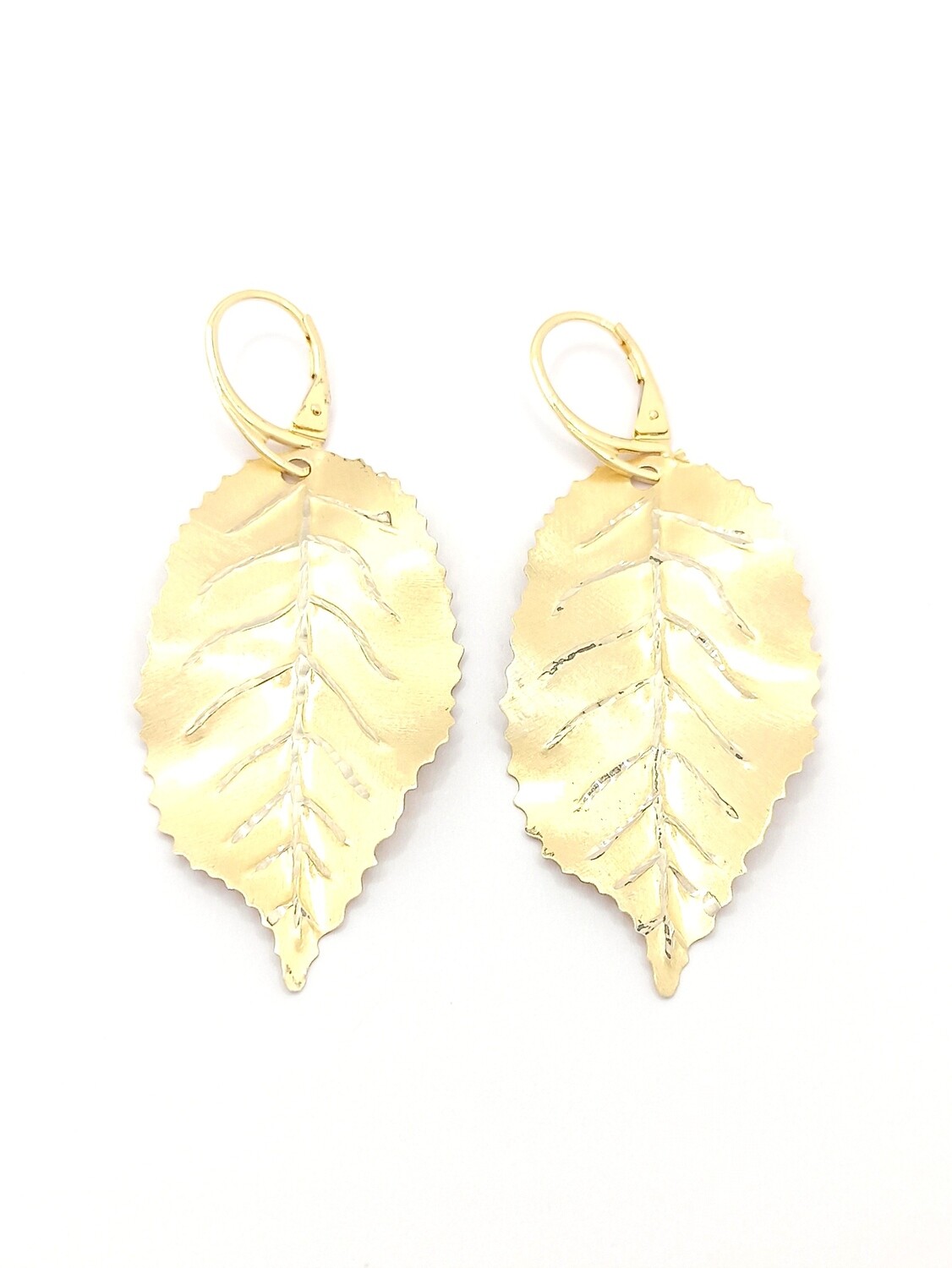Silver 925 fancy leaf design earring