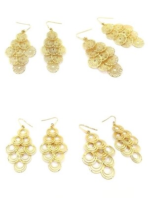 Silver 925 modern circle design earring