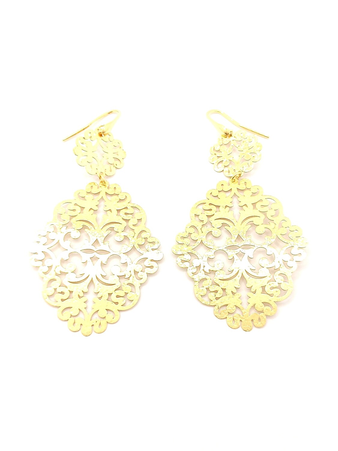 Silver 925 hammermade modern earring