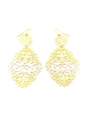 Silver 925 hammermade modern earring