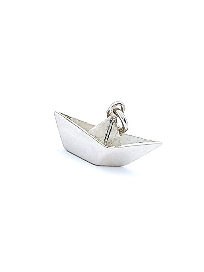 Silver 925 boat or ship propeller pendant-bracelet charm, MODEL-COLOR-SIZE: 1-White gold plated-Pendant Length : 1.4cm-Width : 2cm