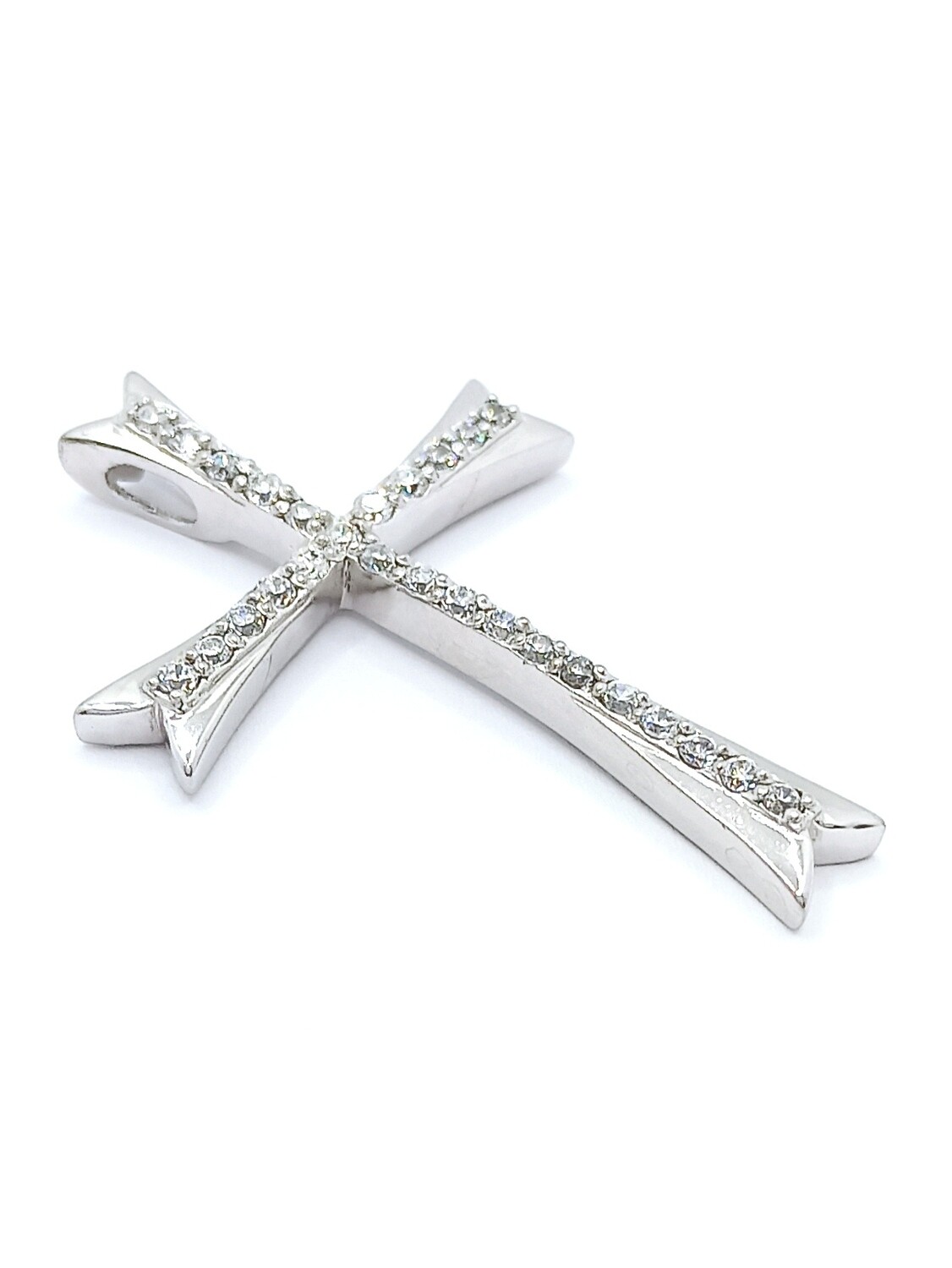 Silver 925 handmade stone cross pendant, MODEL-SIZE: 1-Pendant Height: 4.1cm-Width: 2.8cm