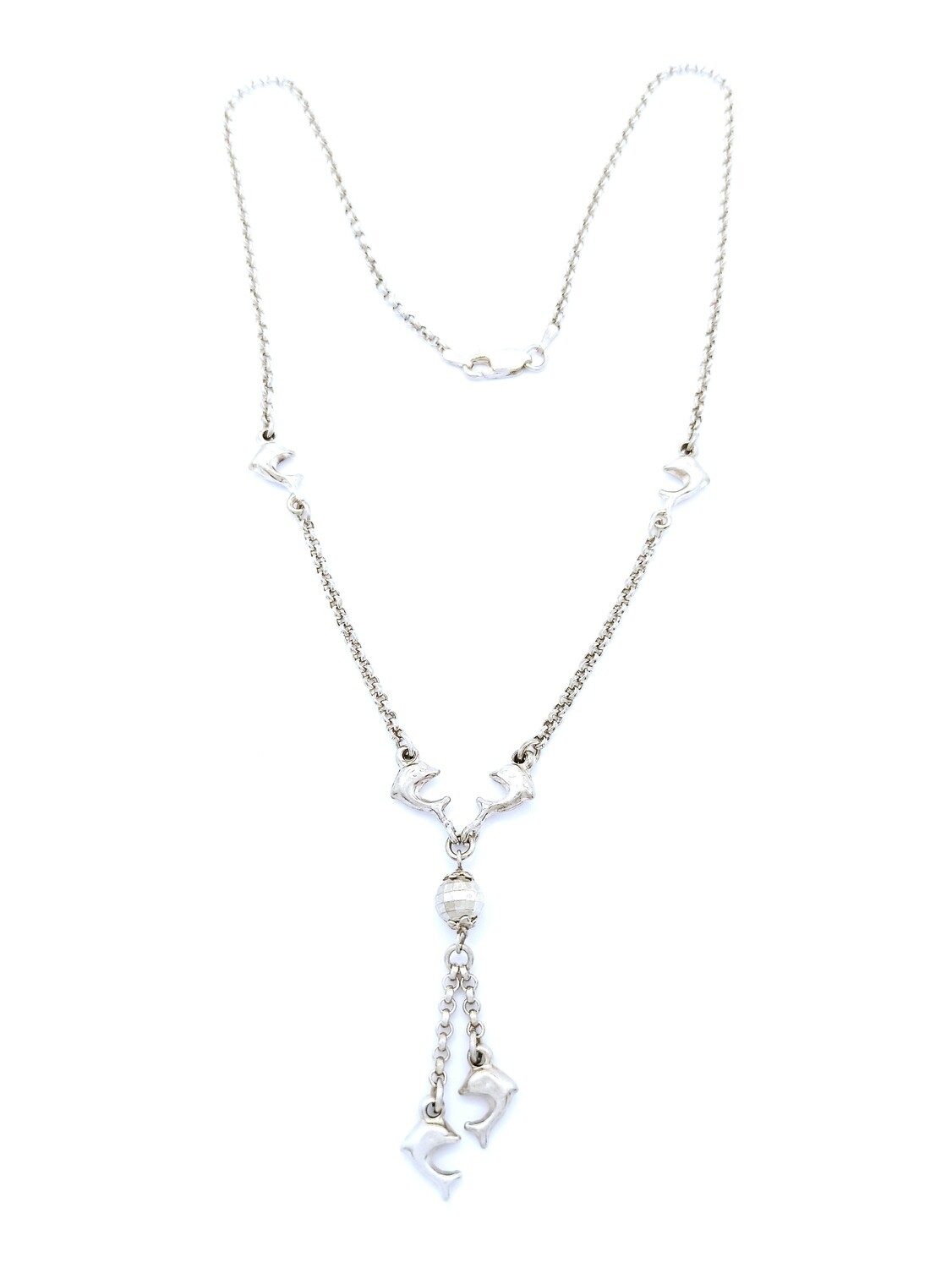 Silver 925 modern dolphin necklace