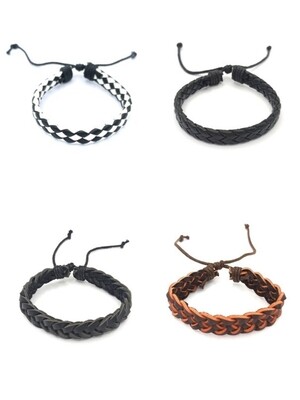 Leather hand bracelet