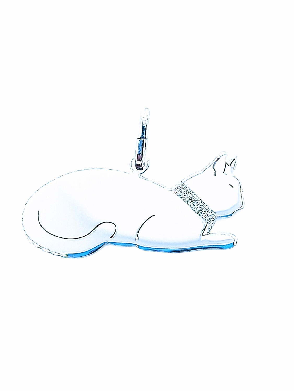 Silver 925 resting relaxing cat design pendant, MODEL-SIZE: 1-Pendant Height: 2.7cm-Width : 1.5cm