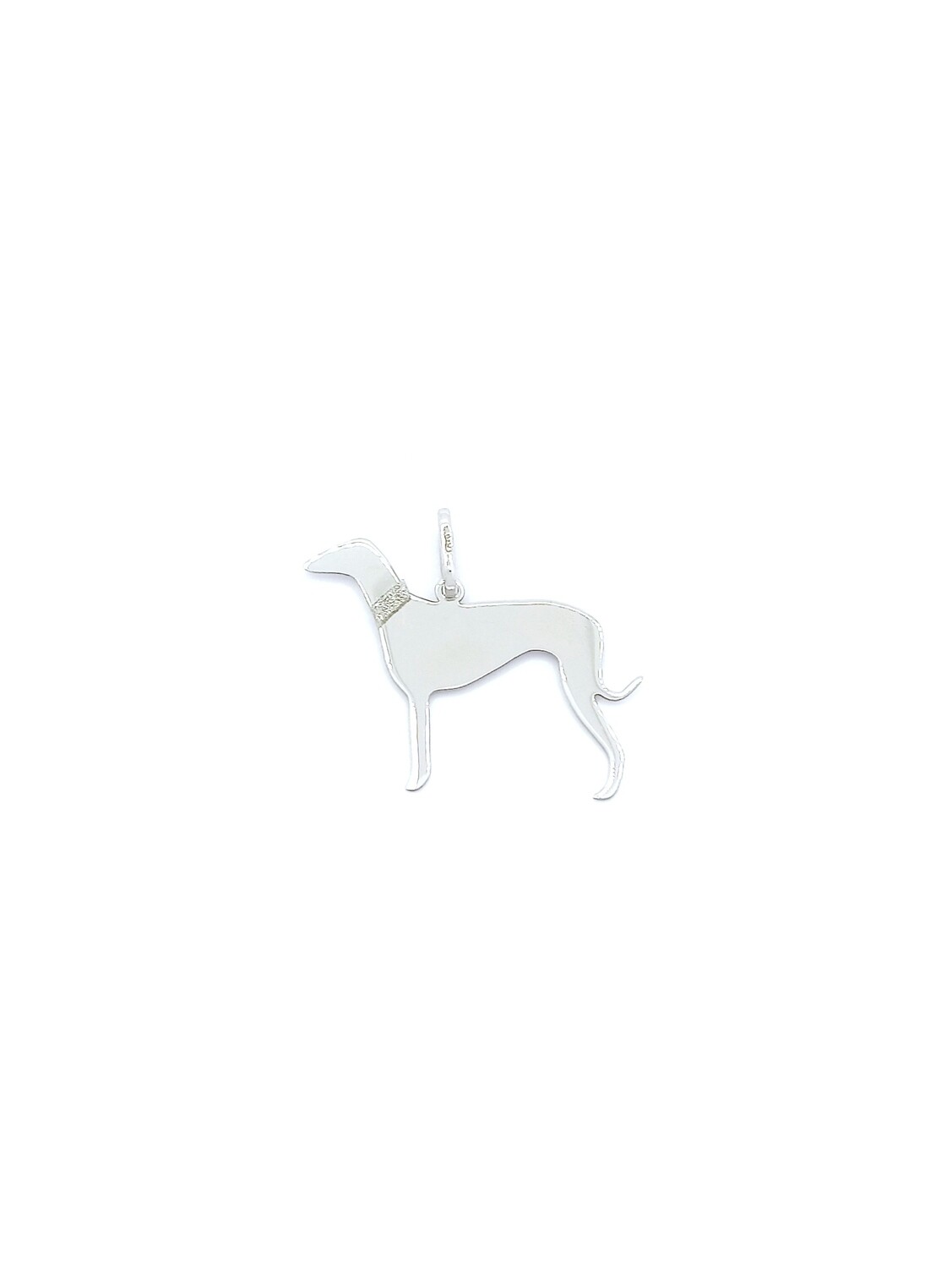 Silver 925 Levrieri whippet dog pendant, MODEL-SIZE: 1-Pendant Height: 2.2cm-Width : 2.7cm