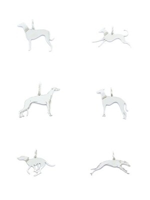 Silver 925 Levrieri whippet dog pendant