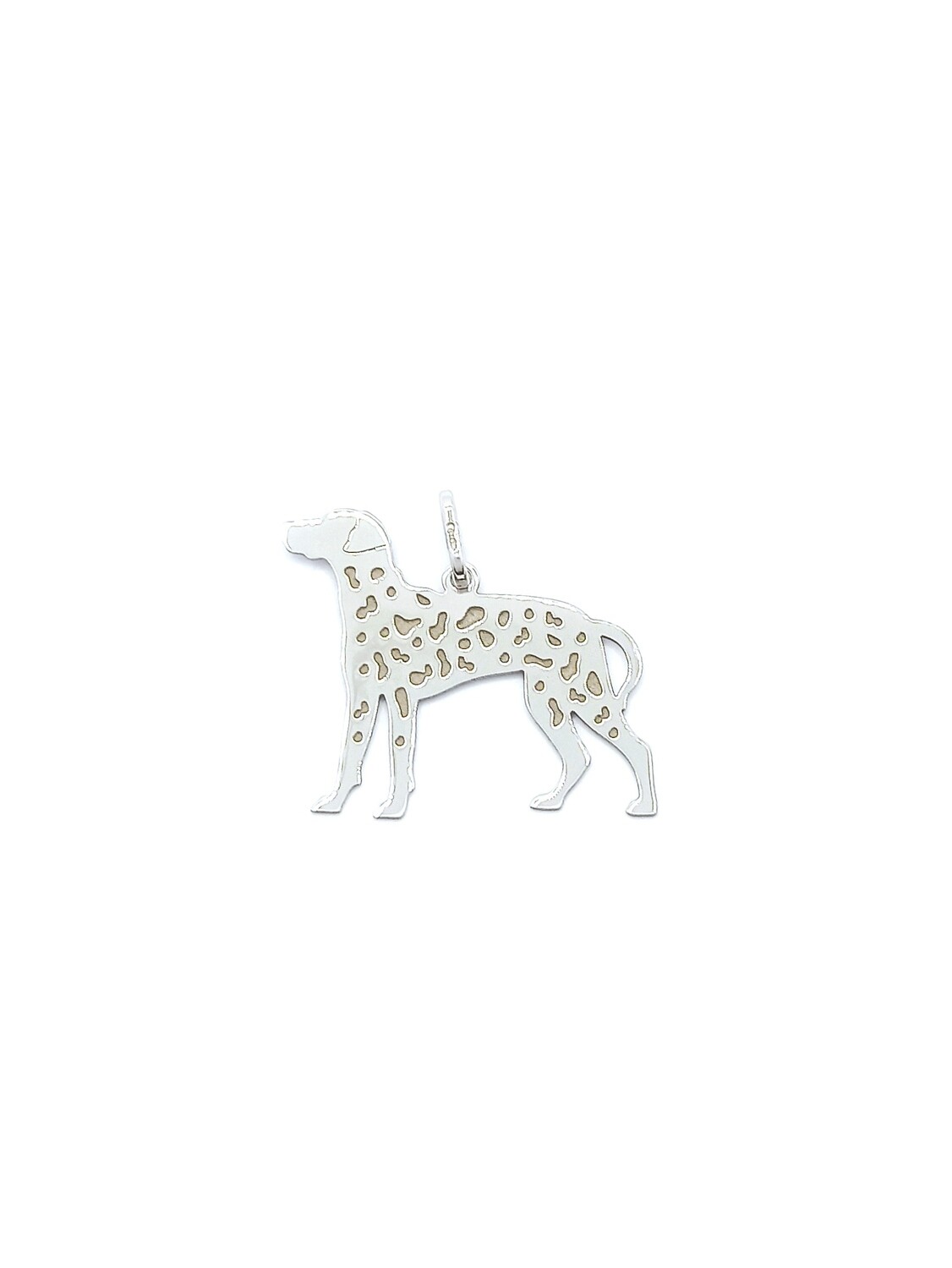 Silver 925 dalmatian dog pendant, MODEL-SIZE: 1-Pendant Height: 2.5cm-Width : 3cm