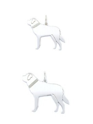 Silver 925 saint bernard dog pendant