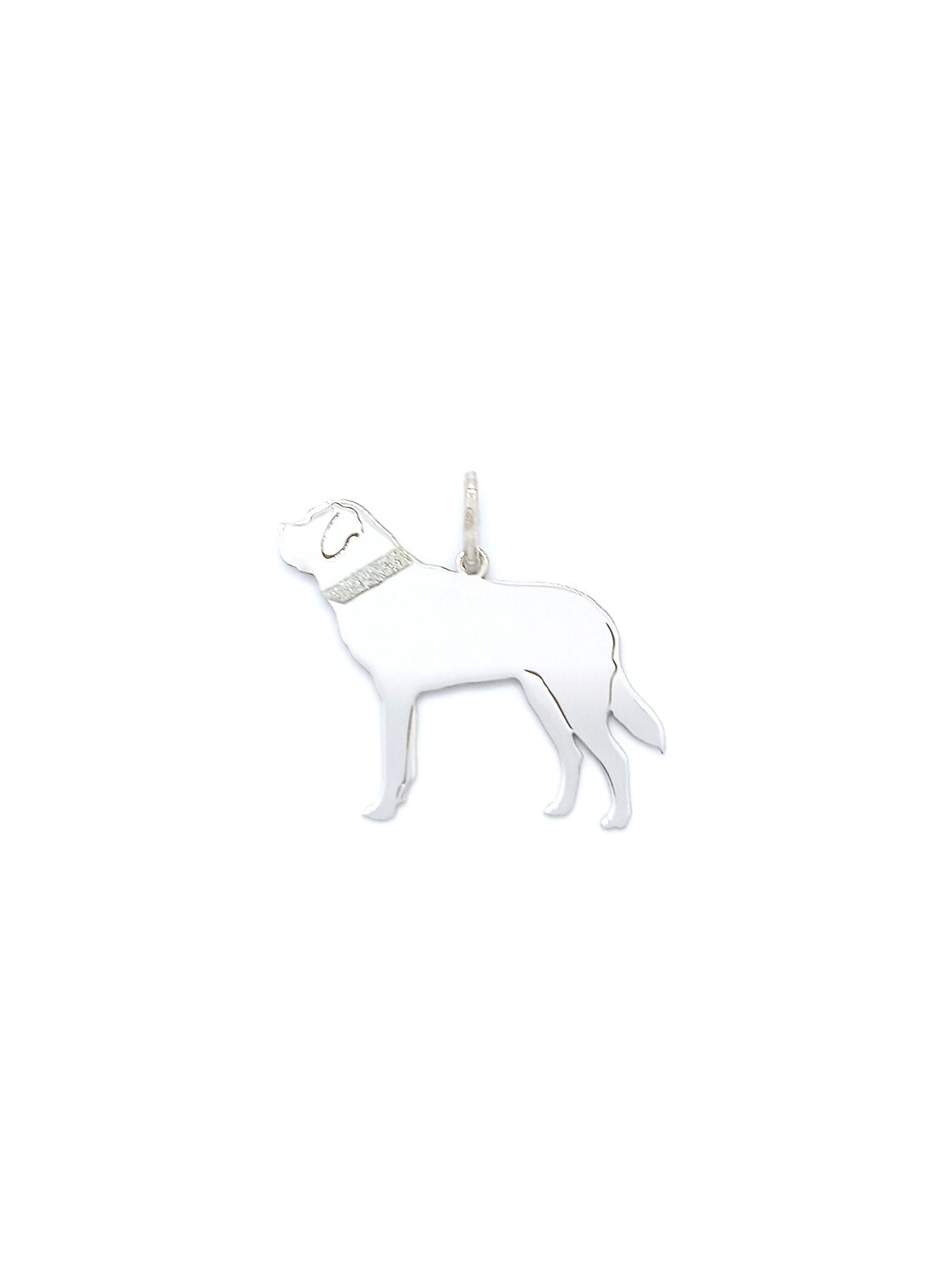 Silver 925 saint bernard dog pendant, MODEL-SIZE: 1-Pendant Height: 2.4cm-Width : 2.9cm