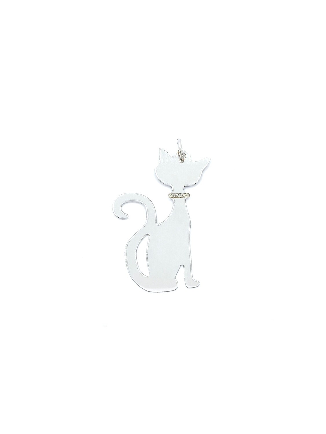 Silver 925 cat design necklace, MODEL-SIZE: 1-Pendant Height: 2.9cm-Width : 1.9cm