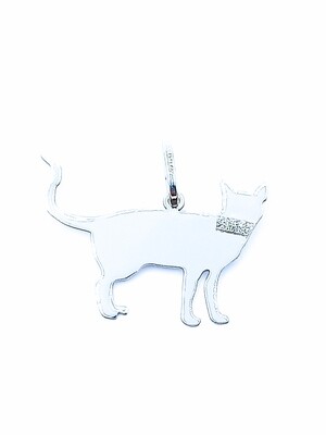 Silver 925 standing cat design pendant, MODEL-SIZE: 1-Pendant Height: 2.7cm-Width : 1.9cm