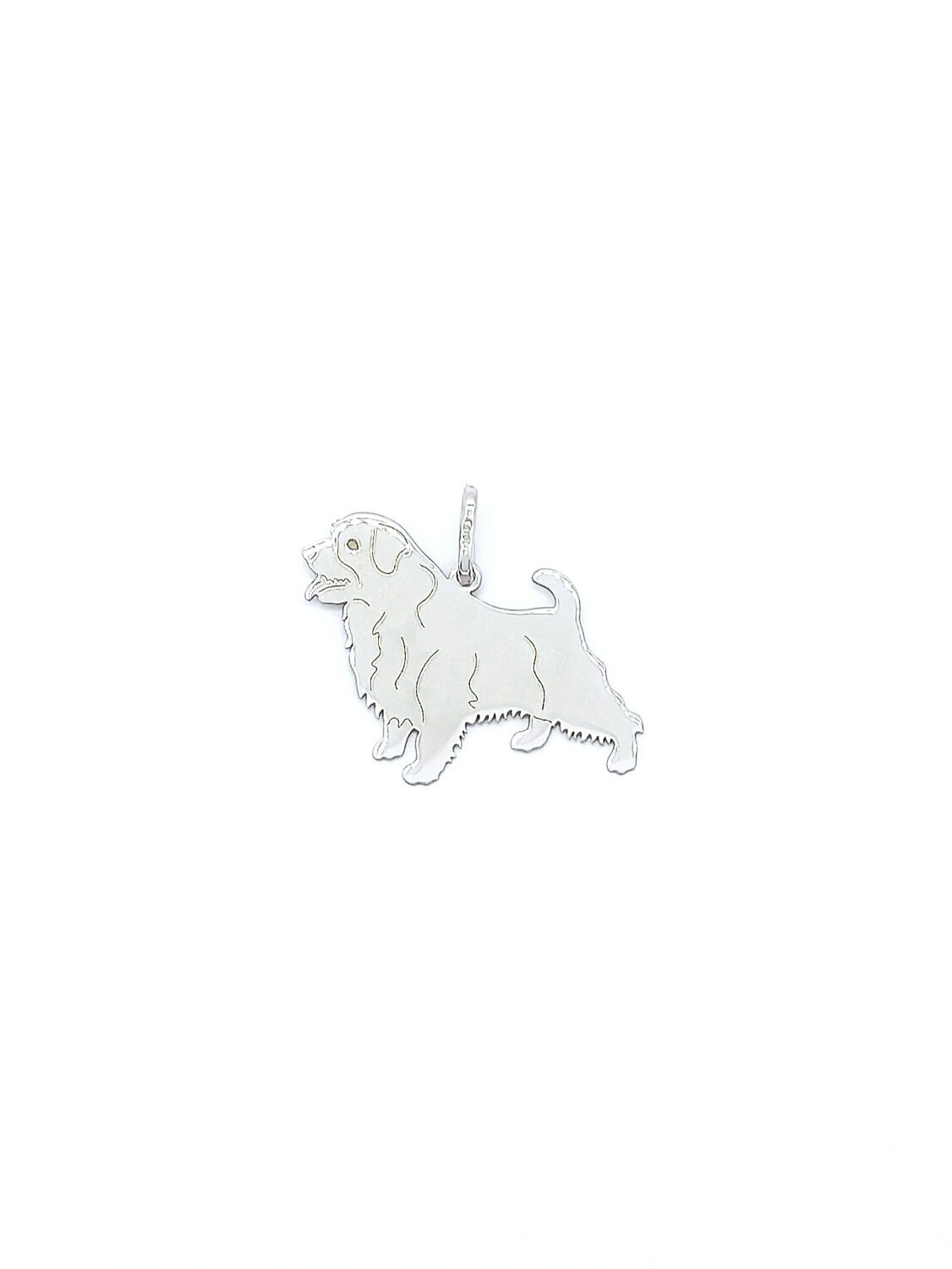 Silver 925 Norfolk or Bull Terrier dog pendant, MODEL-DOG BREED-SIZE: 1-Norfolk Terrier-Pendant Height: 2.1cm-Width : 3cm