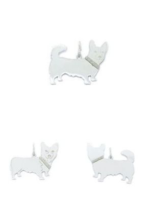 Silver 925 Corgi dog pendant