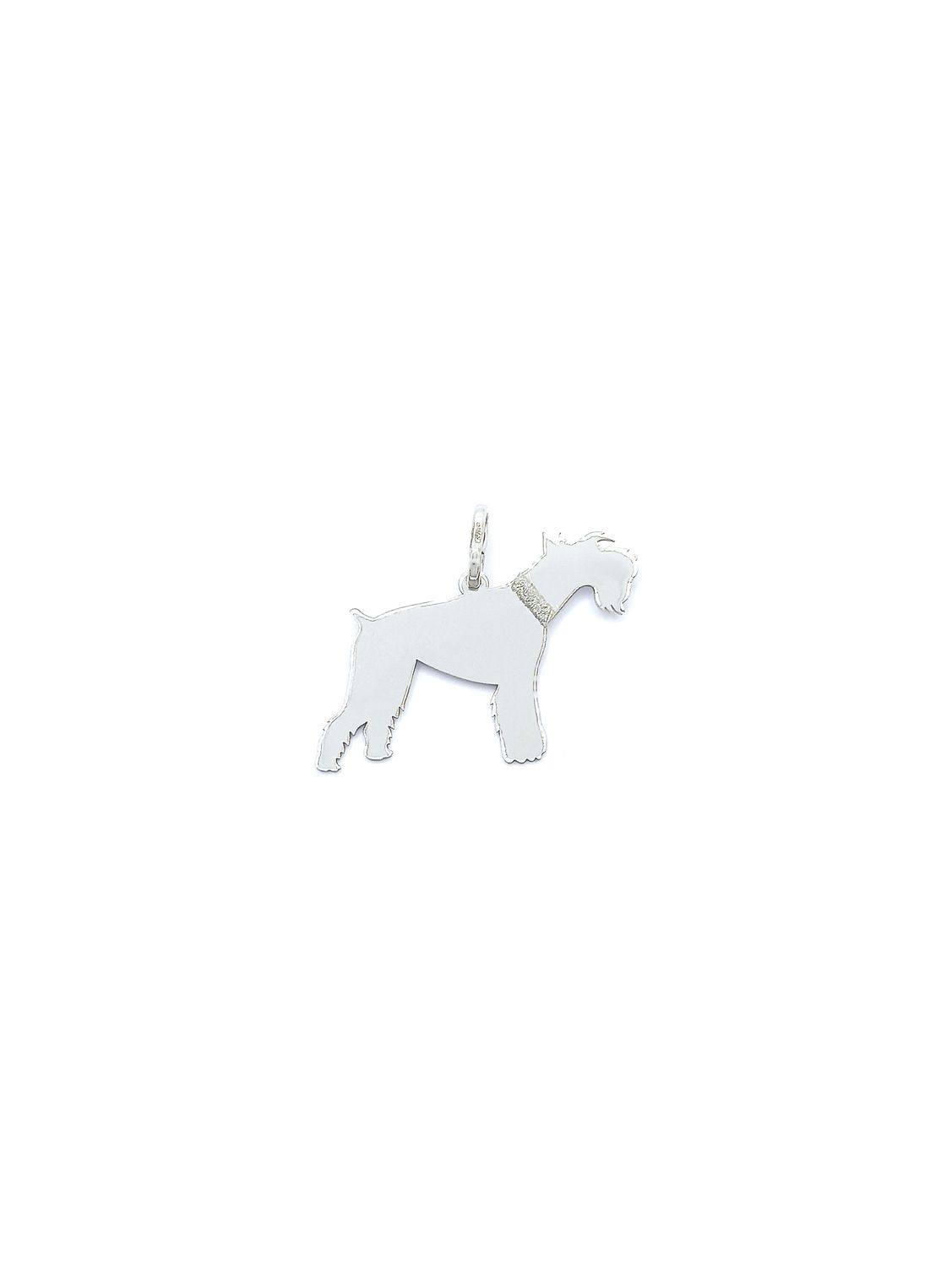 Silver 925 Schnauzer dog pendant, MODEL-SIZE: 1-Pendant Height: 2.1cm-Width : 2.8cm