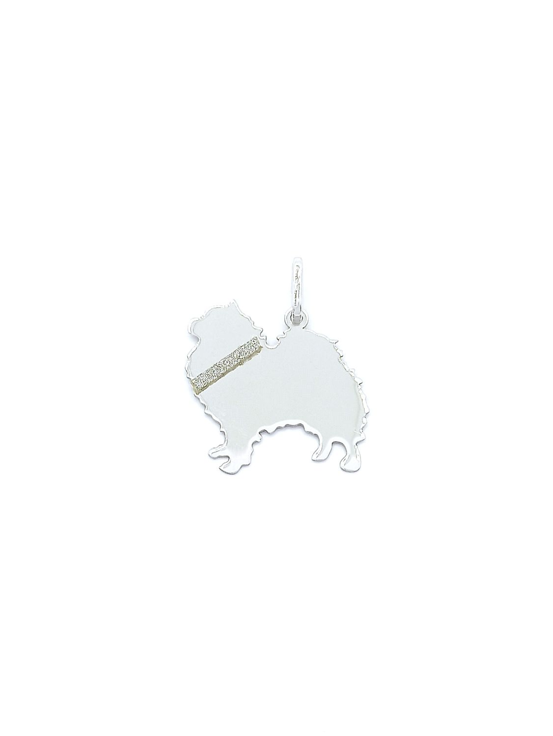 Silver 925 pomeranian dog pendant