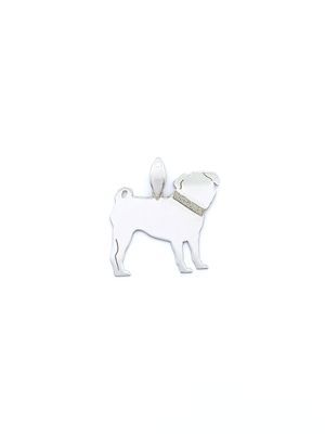 Silver 925 Pug dog pendant, MODEL-SIZE: 1-Pendant Height: 2.2cm-Width : 2.4cm