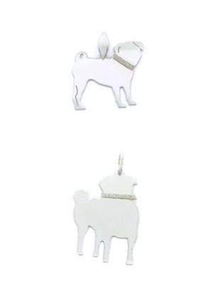 Silver 925 Pug dog pendant