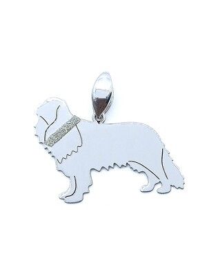 Silver 925 Cavalier King 2 pendant, MODEL-SIZE: 1-Pendant Height: 2cm-Width : 2.6cm