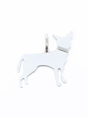 Silver 925 Pincher dog pendant, MODEL-SIZE: 1-Pendant Height: 2.5cm-Width : 2.4cm
