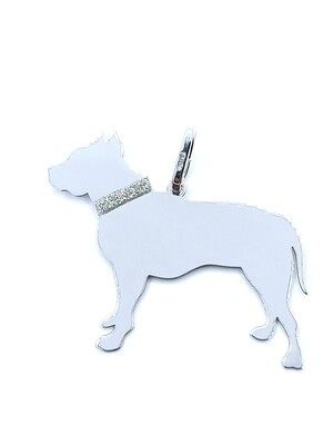 Silver 925  Pittbull dog  pendant, MODEL-SIZE: 1-Pendant Height: 2.5cm-Width : 3cm