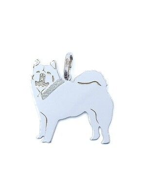 Silver 925  Chow Chow dog  pendant, MODEL-SIZE: 1-Pendant Height: 2.4cm-Width : 2.4cm