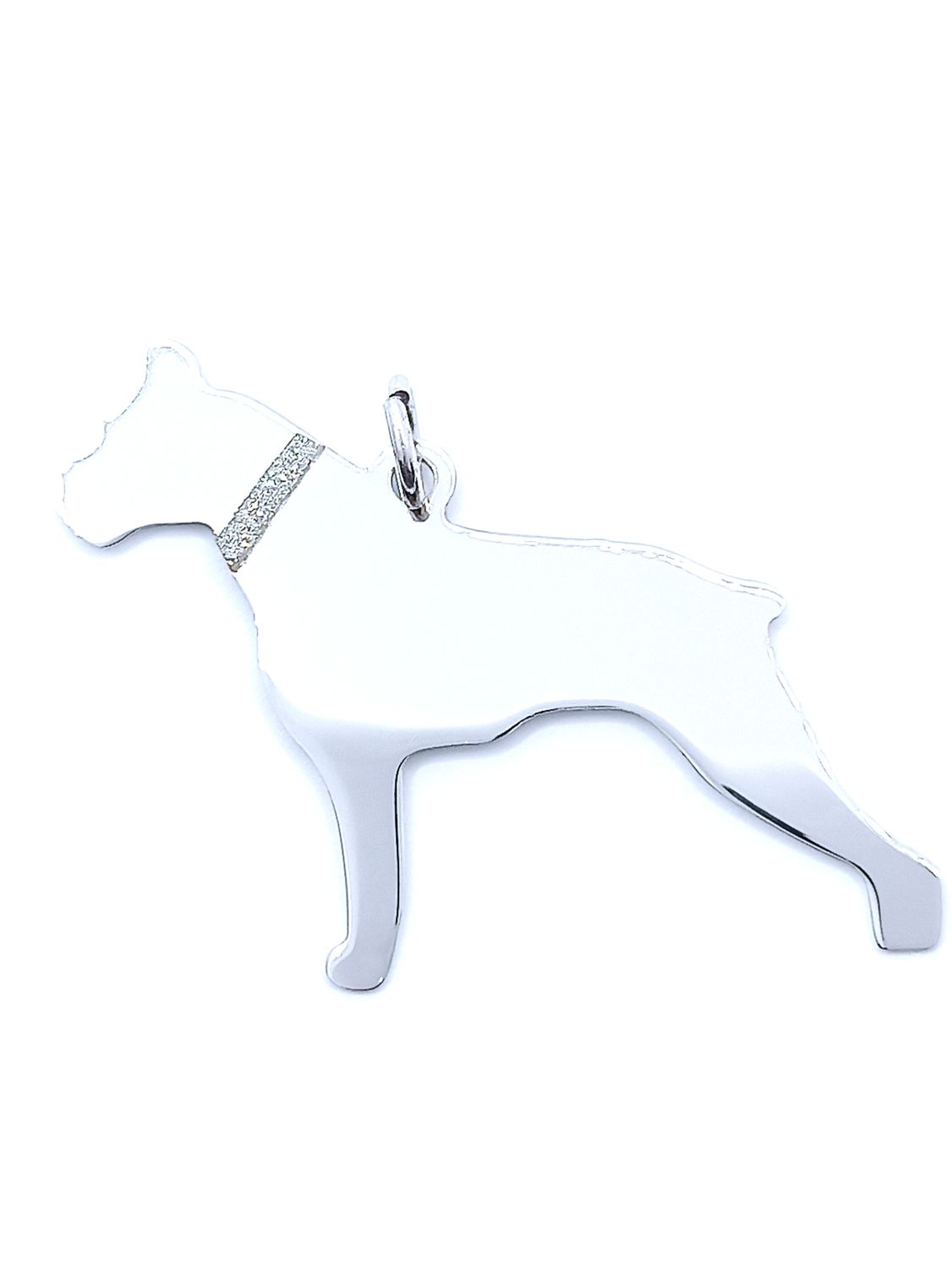 Silver 925 Boxer or Corso dog  pendant, MODEL-SIZE-DOG BREED: 1-Pendant Height: 3.1cm-Width : 4cm-Boxer dog