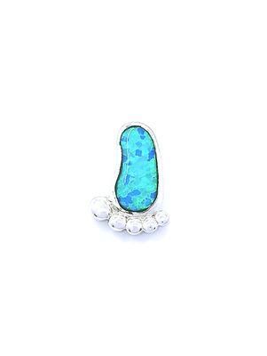 Silver 925 Opal stone feet design pendant