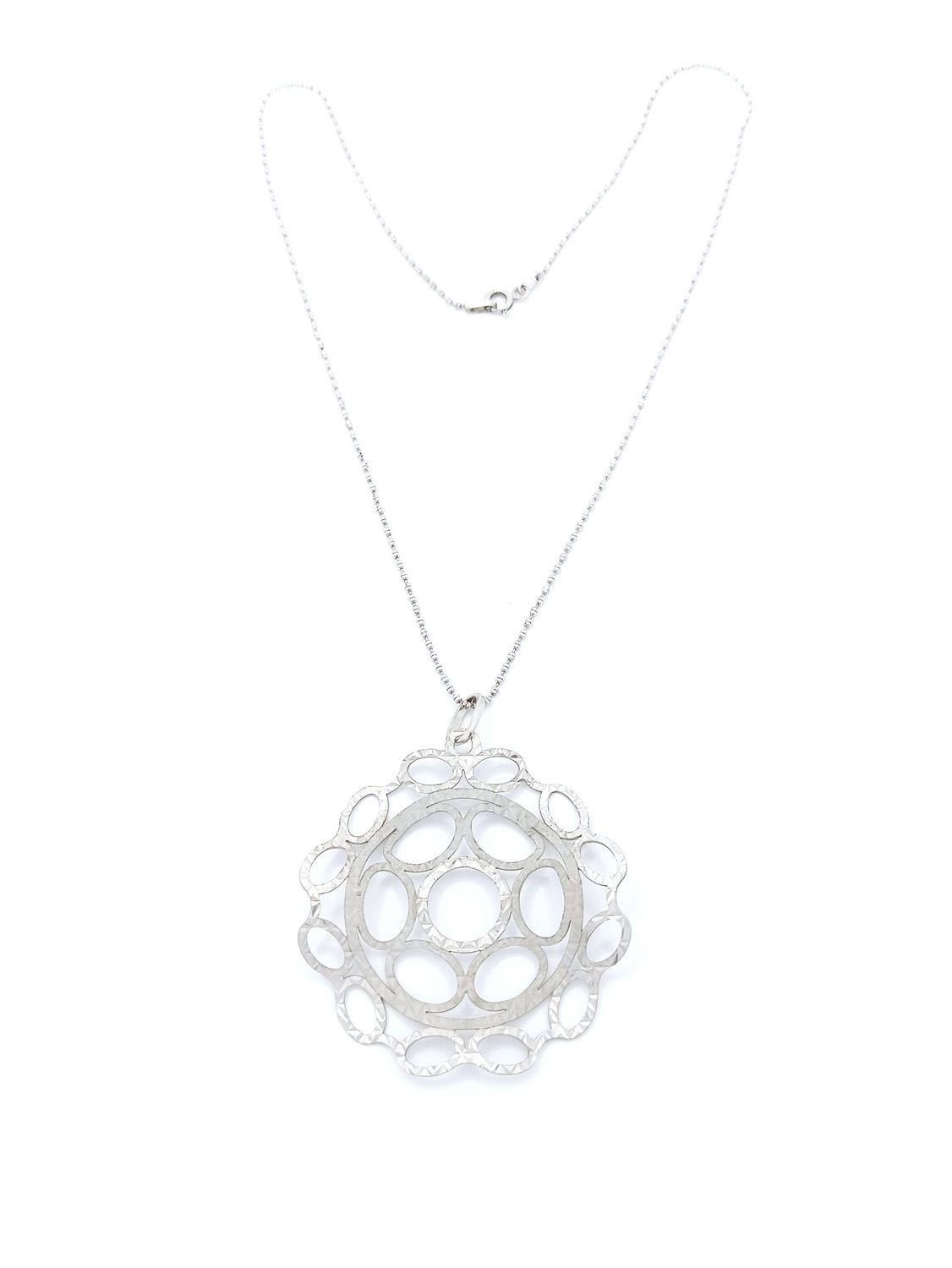 Silver 925 galvanic design  necklace, MODEL-PENDANT SIZE-CHAIN LENGTH: 1-Design Diameter: 4.6cm-Chain Length: 40cm