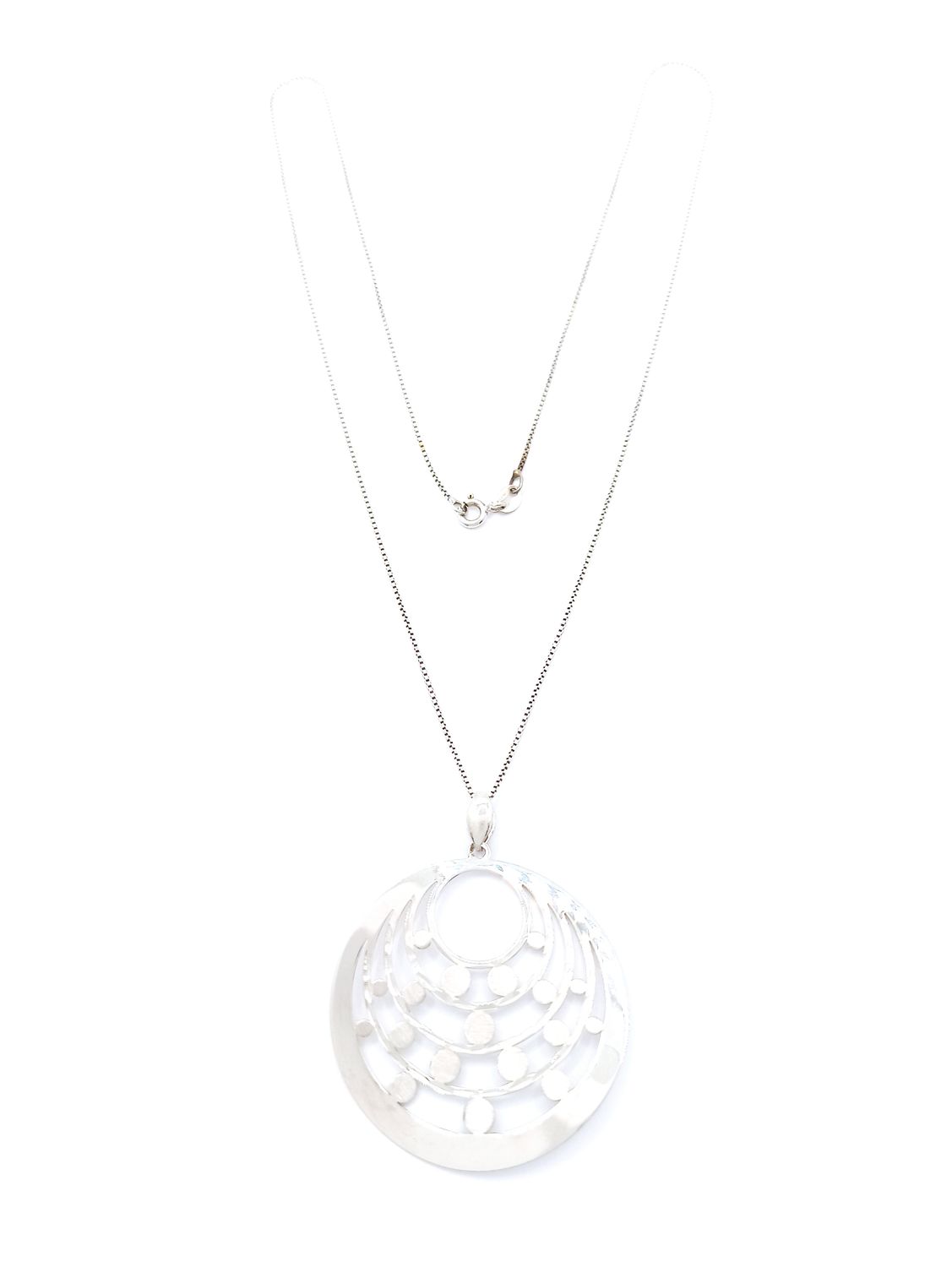 Silver 925 diamond cut round or tear necklace, MODEL-SIZE-CHAIN LENGTH: 1-Pendant Height: 4.8cm-Width: 4cm-Chain Length: 55cm
