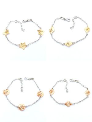 Silver 925 gold design hand bracelet