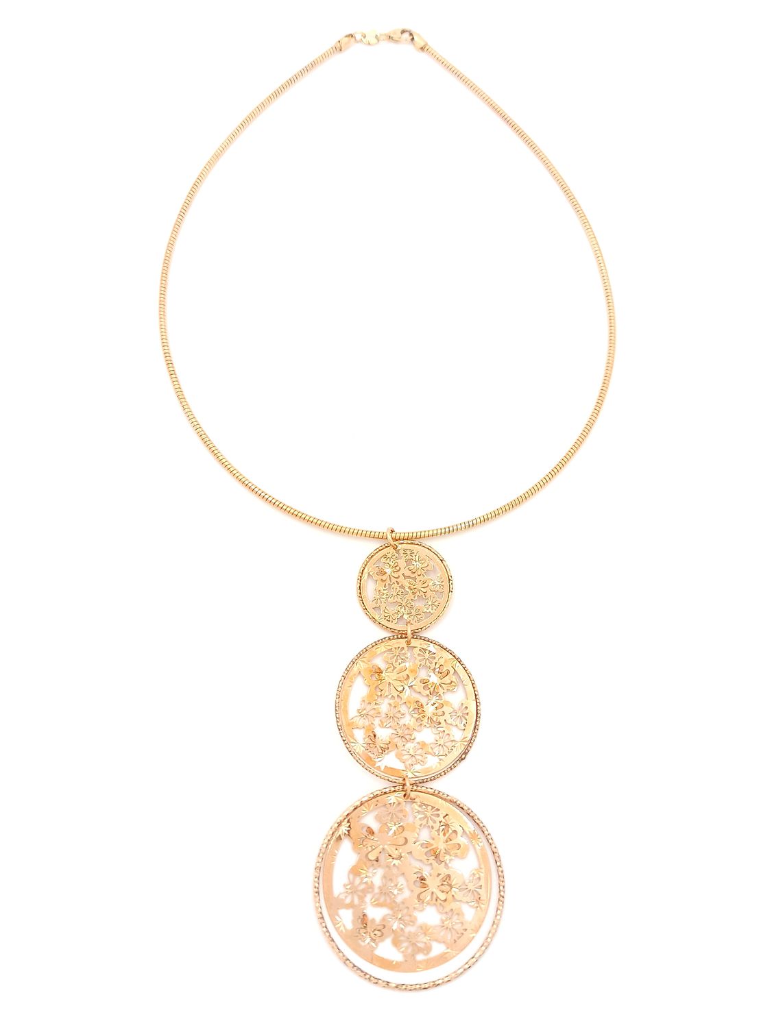 Silver 925 triple butterfly rose chocker necklace