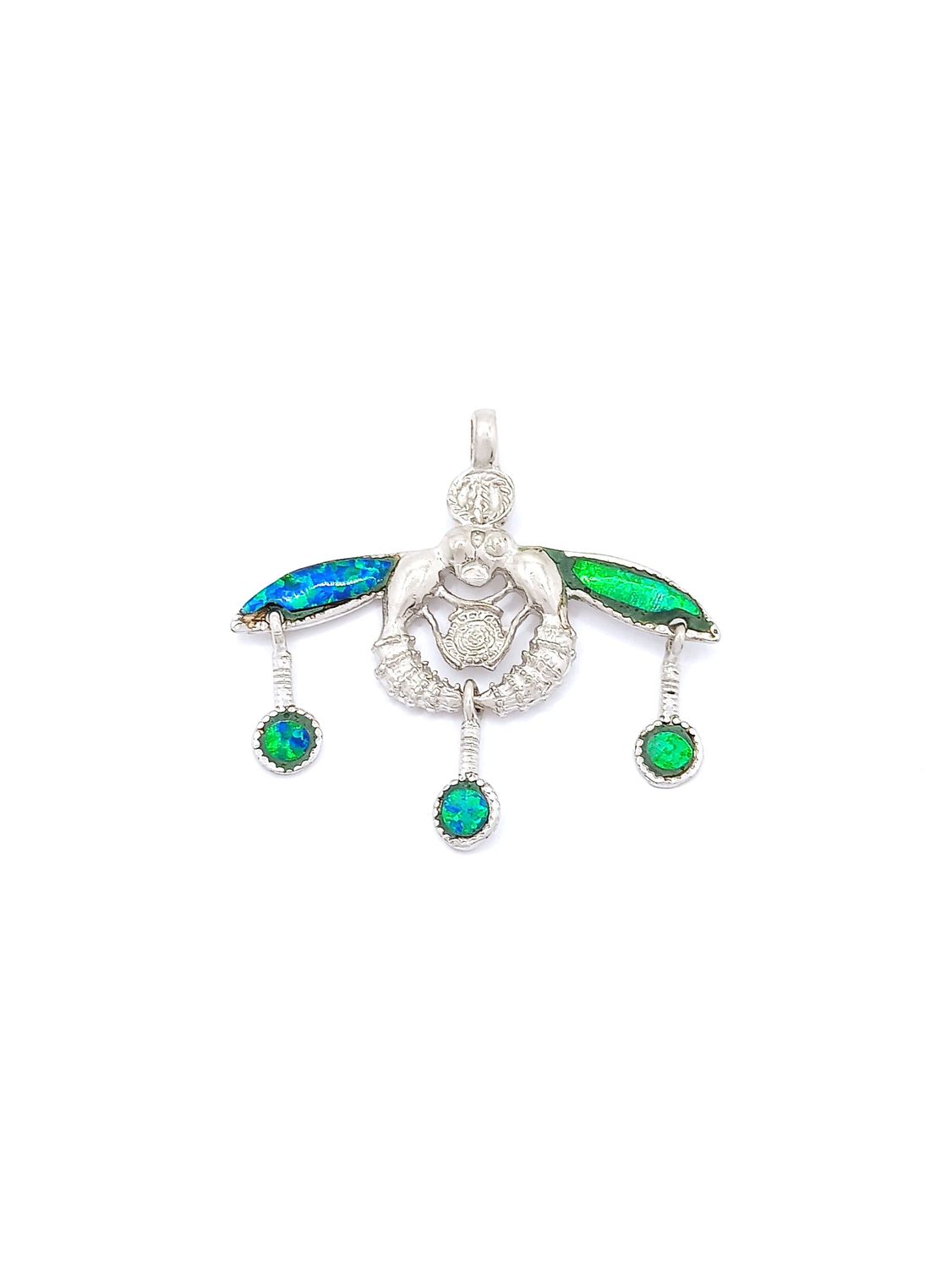 Silver 925 Opal stone Bee Wasp Malia design pendant