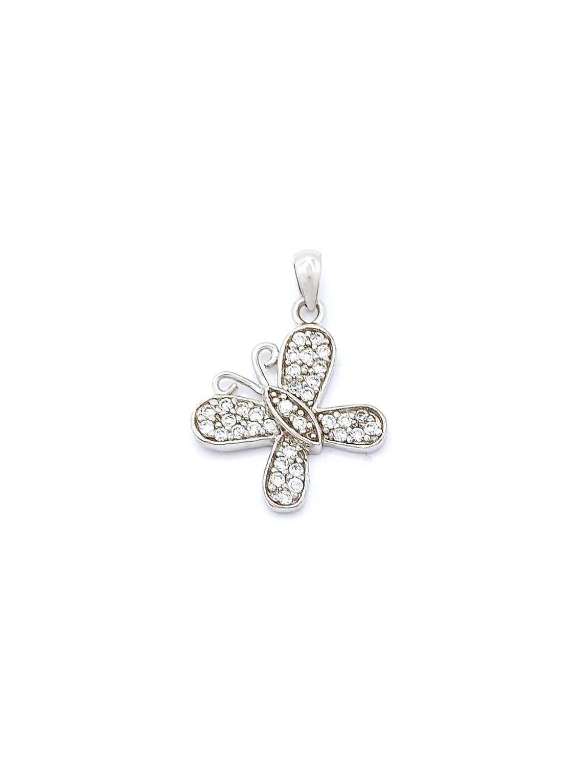 Silver 925 stone butterfly pendant, MODEL-SIZE-STONE: 1-Pendant Height: 2.8cm-Width : 2cm