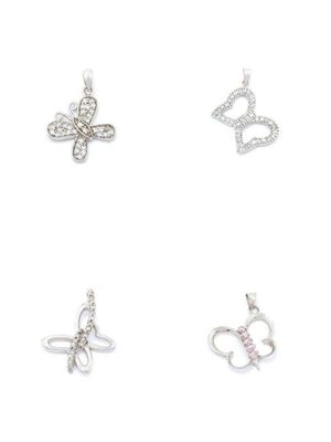 Silver 925 stone butterfly pendant