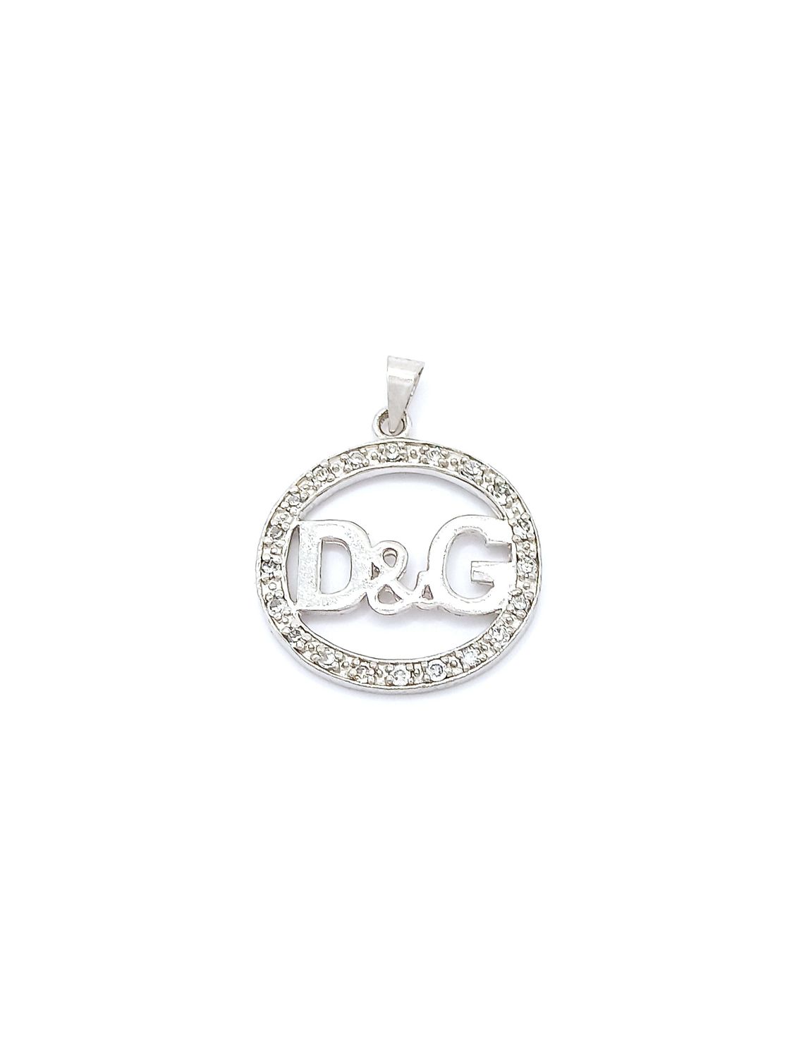 Silver 925 channel turnable pendant, MODEL-SIZE-STONE: 1-Pendant Height: 3cm-Width : 2.4cm-CZ White zirconia
