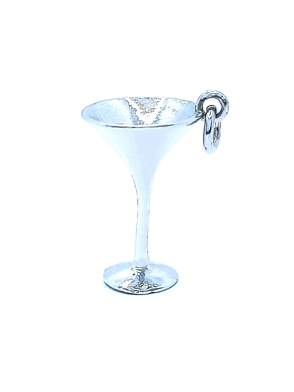 Silver 925 coctail glass champaign bottle pendant, MODEL-SIZE: 1-Pendant Height : 2.4cm-Width : 1.2cm