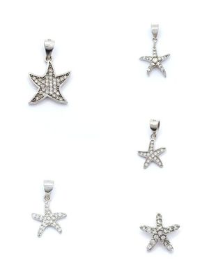 Silver 925 stone sea star pendant