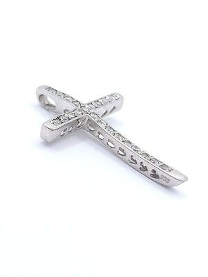 Silver 925 handmade stone cross pendant, MODEL-SIZE: 1-Pendant Height: 3.2cm-Width: 2cm